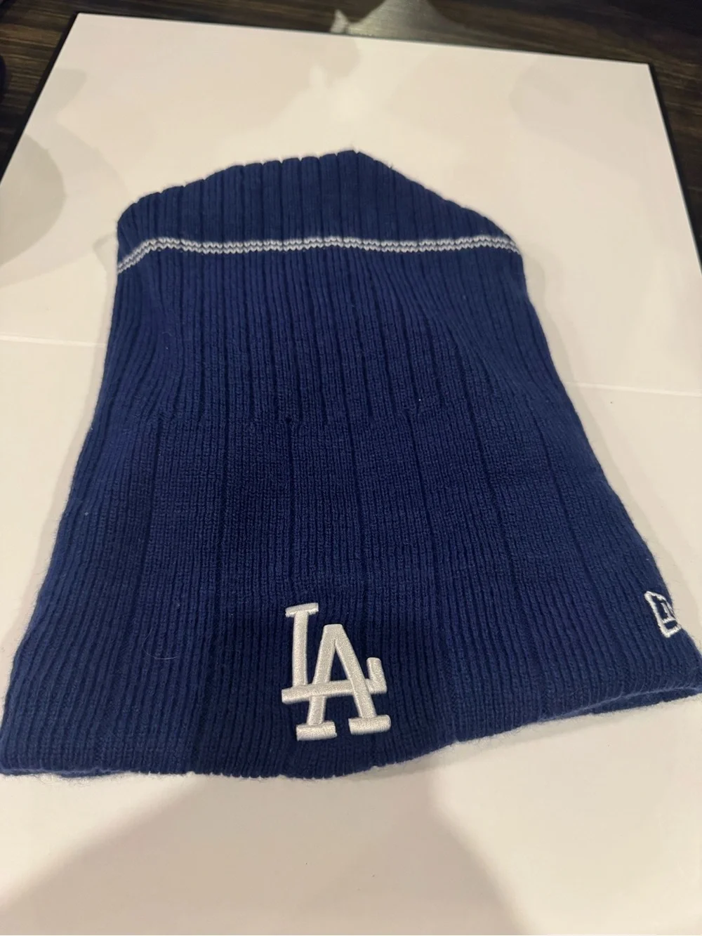 Majestic Navy and Gray Fleece-Lined Beanie with MLB Tag